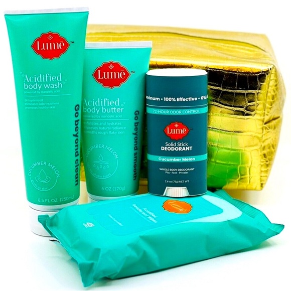 Cucumber Melon Solid Deodorant Bundle Acidified Body Wash & Butter W/ Wipes - Picture 2 of 5